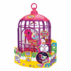Vták spievajúci v klietke Moose Toys Little Live Pets ružový