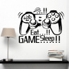 Nálepka na stenu Eat Sleep Game Repeat Variant: 1.