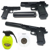 KOVOVÁ PIŠTOĽ S TLMIČOM D1A COLT + GULIČKY 800