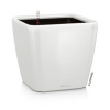 Kvetináč Lechuza Quadro 28 (26cm) Barva: Bílá - lesk kompletný set