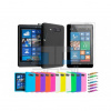 Nokia Lumia 820 - Farebné Silikónové Púzdra Farba Čierna #SIN000002