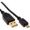 InLine 31703P USB kábel USB 2.0 0,3 m USB A Micro-USB B Čierna (31703P)