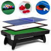 Biliardový stôl Vip Extra 7 FT čierno/zelený s nadstavcom ping-pong/hokej