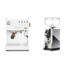 Ascaso Steel DUO PID, White&Wood + Eureka Mignon Specialita, CR chrome
