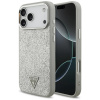 Guess – Glitter Triangle Logo MagSafe puzdro na iPhone 17 Pro Max – strieborné