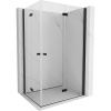 Mexen Mist-F Duo, skladací sprchový kút 90 x 95 cm, číre sklo, čierny profil, 8A6-090L-095P-70-00