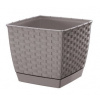 Prosperplast Kvetináč hranatý RATOLLA SQUARE mocca 22cm