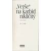 „Verše“ na karbid nikličitý - M. A. Rek