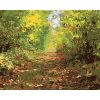 ZUTY Maľovanie podľa čísel PEŠIA ULIČKA V LESE Rámovanie vypnuté plátno na rám Rozmer 80x100 cm