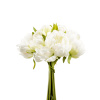Bouquet Peony White umelá kytica biela 8 kvetov 24 cm
