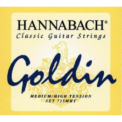 Hannabach 725 MHT Goldin - nylonové struny pro klasickou kytaru (medium/high tension)