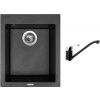 Set Sinks CUBE 410 Metalblack + batéria Sinks PRONTO Metalblack