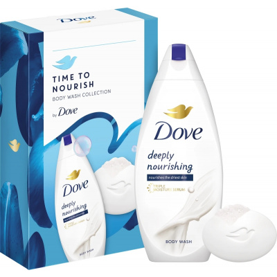 Dove Original Care Hlboko vyživujúci krémový sprchový gél 250 ml + krémové toaletné mydlo Beauty Cream Bar 90 g, kozmetická sada