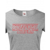 Dámske tričko Stranger Things, Barva Tmavý melír, Velikost S Bezvatriko.cz 0607 - 1x