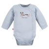 Eevi Body rozopínacie s dlhým rukávom Puppy Playtime modré - 56