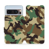 Flipové pouzdro Mobiwear - Google Pixel 8 Pro - V111P Maskáče (Knížkové flip pouzdro, obal, kryt na mobil Google Pixel 8 Pro - V111P Maskáče, materiál Umělá kůže + TPU - ochrana 360°, stojánek, siliko