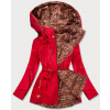 Červená dámska obojstranná bunda - parka / prešívaná (CAN-621) odstíny červené XXL (44)