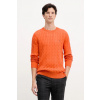 Tommy Hilfiger sveter pánsky bavlnený MW0MW33132 oranžová XL