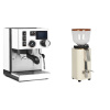 Rancilio Silvia BC PID, white + ECM C-Manuale 54, cream, olive