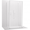 CERANO - Trostenný sprchovací kút Ferri UL/P - 6 mm - chróm, transparentné sklo - 100x90x195 cm - pivotový