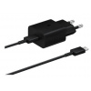 EP-T1510XBE Samsung USB-C Cestovná nabíjačka 15W Black + USB-C Dátový Kábel