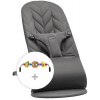 Baby Bjorn BabyBjorn Bliss - detské lehátko, set s hračkou | Woven Petal Quilit Anthracite