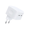 AppleMix CHOETECH nabíjačka / adaptér pre Apple iPhone / iPad - 2x USB-C - 35W - biela