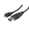 Kabel USBA(M) - microUSB B(M), 5pinů 0,8 m, černý