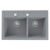 Alveus ATROX 50 kuchynský granitový drez so sifónom 79x50 - G-81 Beton 1132001