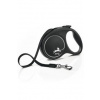 Vodítko FLEXI Black Design L opasok 5m / 50kg stříbrnáNEW