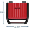 Kontaktný gril George Foreman 25040-56 Gril Steel Family Red (23751036001)