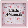 Pokladnička pre deti - Drevený rám na prasiatko LITTLE PRINCESS ružový (Drevený rám na prasiatko LITTLE PRINCESS ružový)