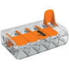 Svorka Wago Compact 221-415 - 5x0,2-4,0mm2 32A/450V - transparetná WAGO221-415