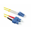 Fiber kábel LC-SC, 1m Duplex OS2(9/125µm), LSOH, G652.D, 3mm, žltý