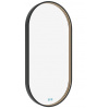 Nimco LED zrkadlo 45 × 90 cm oválne čierne – dotykové s nastavením jasu a farby ZPC 32003LVX-90