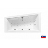 Asymetrická hydromasážna vaňa Sanovo DIOR KOMBI ELEKTRO 160x90 cm (DIO_160x90KE) Orientácia: ľavá