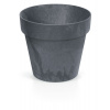 PlasticFuture Květináč Cube beton effect antracit, 20 cm