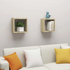 zahrada-XL Nástenné police 2 ks dub sonoma 30x15x30 cm 807007
