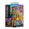 Mattel - Bábika Monster High Cleo De Nile s modrými pruhovanými vlasmi a psíkom