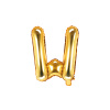 PartyDeco Fóliový balón Mini Písmeno W 35cm zlatý