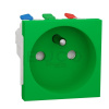 Schneider Electric Unica Zásuvka 230V/16A, 2P+T, clonky, 2 moduly, Zelená