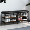 zahrada-XL Lavička na topánky hnedý dub 102x32x47 cm kompozitné drevo 835166