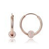 MINET JMAS0322RE00 - MINET Elegantní pozlacené stříbrné náušnice se zirkony