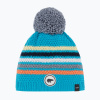 Detská zimná čiapka Eisbar Stan Pompon mugo azure/coralblaze/grey/white