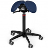 Sedlová stolička Salli SwingFit Farba čalúnenia: Syntetická koža - dymová modrá #7606, Výška postavy: Stredná (M) - do 170 cm, Konštrukcia: čierna + štandard základňa 24 farieb
