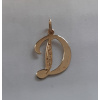 Zlaty privesok písmenko: D