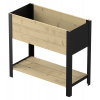 Hrantík Modernbox, drevo, kov, prírodný, čierny, 78 × 36 × 72 cm, RMO-0780X0360X720