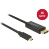 Delock Cable USB Type-C male > DisplayPort male (DP Alt Mode)4K 60 Hz 2m black 85256