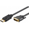 Kábel DisplayPort DP na DVI-D (24 pin) čierny 2 m