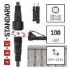 Spojovacia reťaz EMOS 100 LED Základná sada Standard – cencúle, 2,5 m, vonkajšie, teplá biela, časovač (D1CW02)
